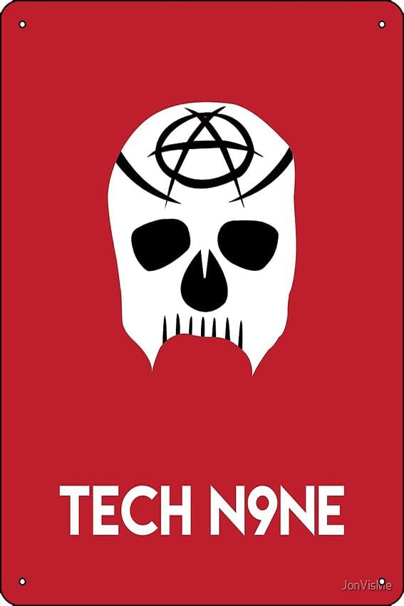 Office Tech Decor - ป้ายโลหะ Tech N9ne Worldy Angel ขนาด