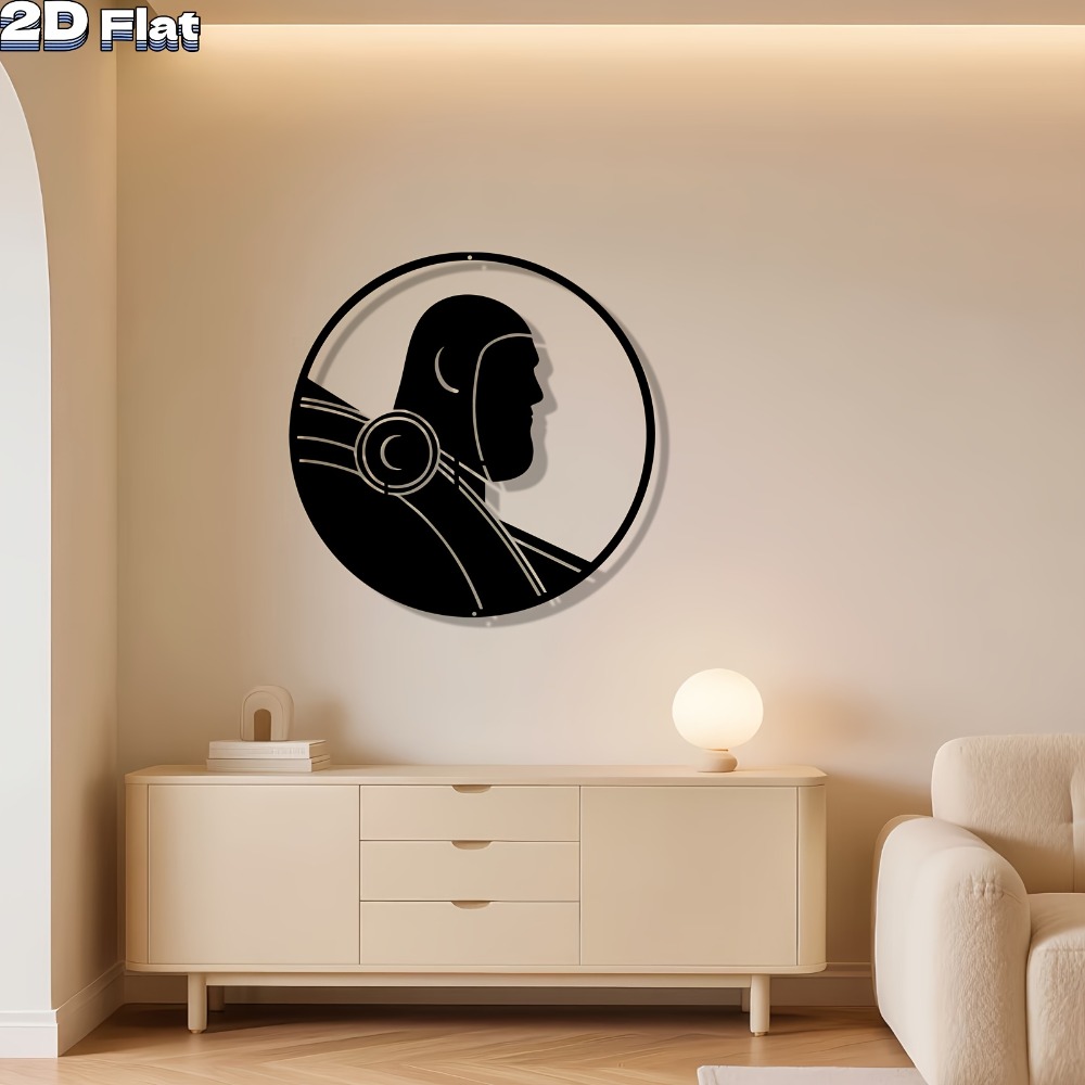 Tech Office Wall - CIFbuy โมเดิร์นโรบอท งานศิลปะติดผนังโลหะ ประติมากรรมเหล็ก สำหรับตกแต่งบ้าน สวน