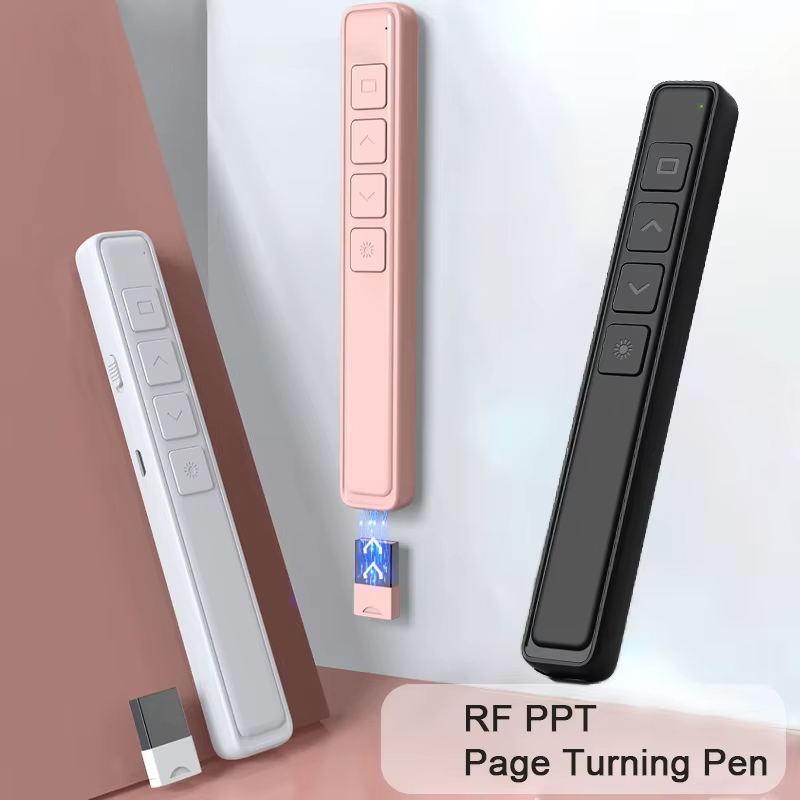 Presentation Remote Laser - ปากกาเลเซอร์ไร้สายสำหรับนำเสนอ พร้อมฟังก์ชั่นเปลี่ยนหน้าสไลด์ ปากกาสไตลัส ตัวชี้เลเซอร์ รีโมทคอนโทรลอินฟราเรดสำหรับโปรเจคเตอร์ ใช้งานง่าย