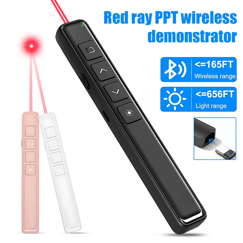 Presentation Remote Laser - ปากกาคลิกเกอร์สำหรับงานนำเสนอไร้สาย พาวเวอร์พอยต์ รีโมทคอนโทรล RF 2.4GHz แบบ