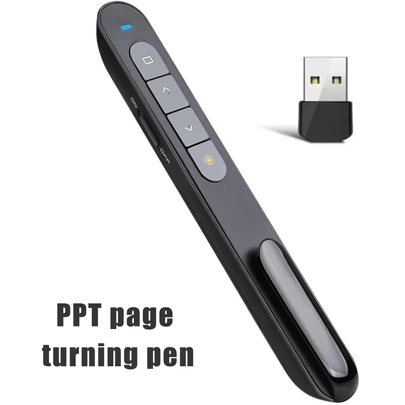 Presentation Remote Laser - ปากกาเลเซอร์สำหรับงานนำเสนอ 2.4G USB ไร้สาย รีโมทคอนโทรลสำหรับ PowerPoint