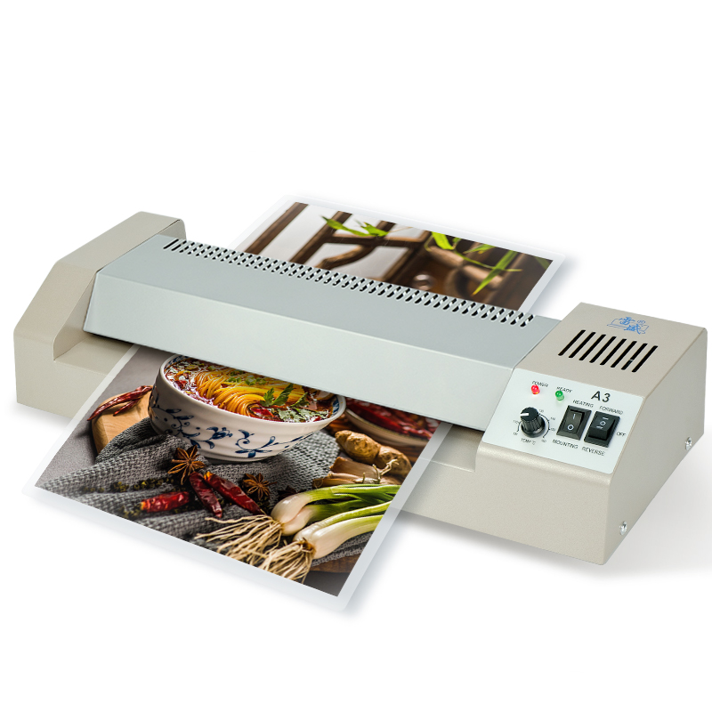 Laminator A3 Hot - เครื่องเคลือบบัตรร้อน-เย็น รุ่น LM-320 4 ลูกกลิ้ง สำหรับฟิล์มเคลือบ