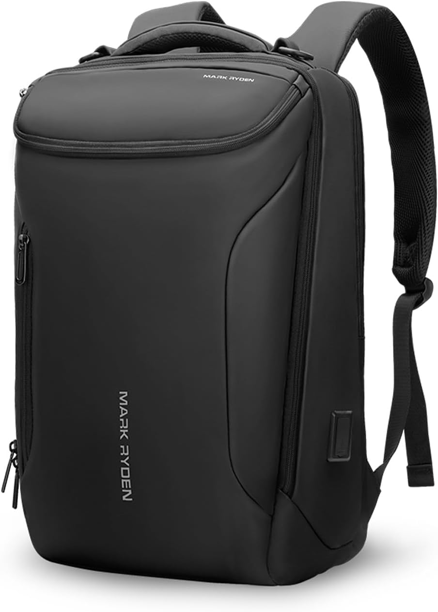 Office Tech Backpack - กระเป๋าเป้สำหรับนักธุรกิจชาย, กระเป๋าเป้สำหรับใส่แล็ปท็อปขนาด 17.3 นิ้ว | กระเป๋าเป้กันน้ำพร้อมพอร์ตชาร์จ
