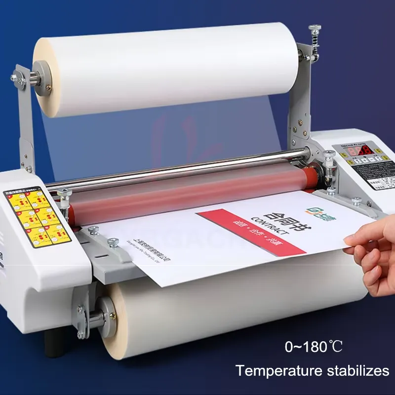 Laminator A3 Hot - เครื่องเคลือบบัตรแบบลูกกลิ้ง 4 ลูกกลิ้ง รุ่นขายดี ใช้งานได้ทั้งแบบร้อนและเย็น ขนาด