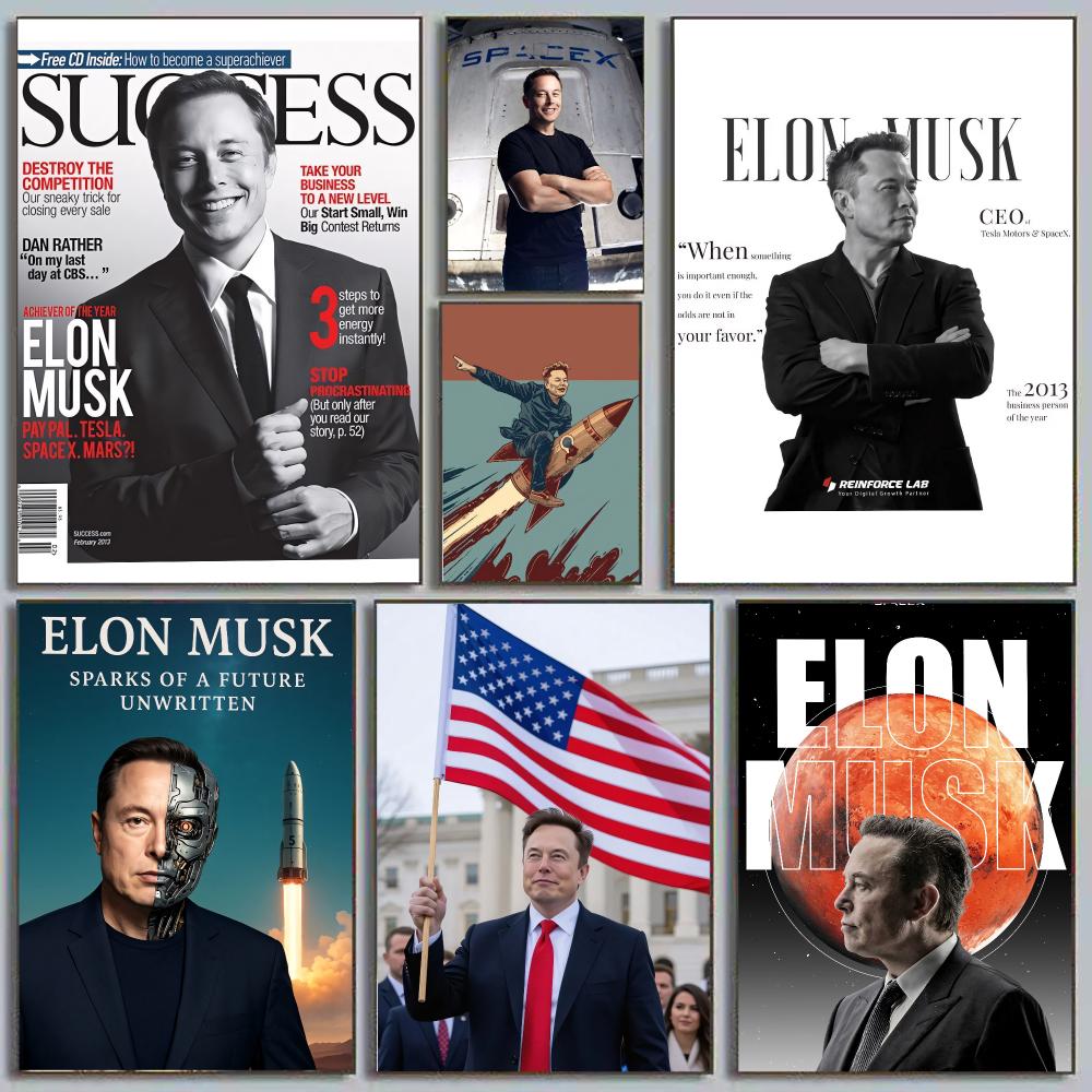 Tech Office Wall - เอลอน มัสก์ ผู้บุกเบิกเทคโนโลยี ผู้มีวิสัยทัศน์ ซีอีโอของ SpaceX