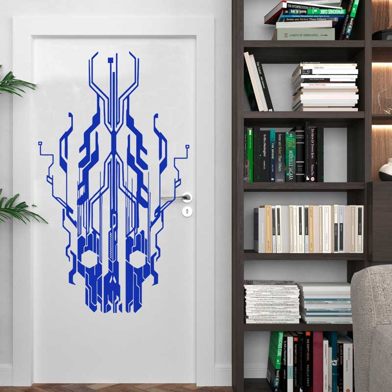 ชิปวงจร Tech Skull ไวนิลสติ๊กเ - Tech Office Wall บทวิจารณ์และราคา