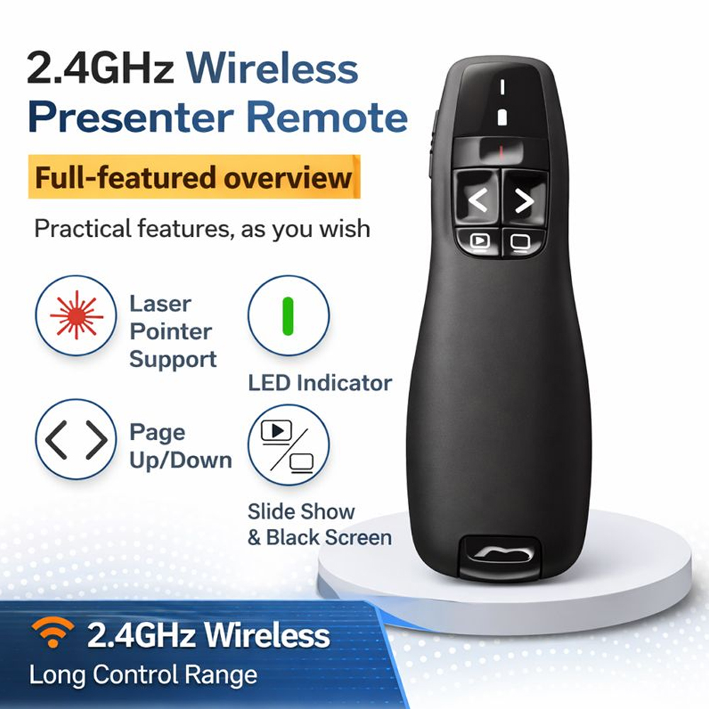 R400 2.4G รีโมทนำเสนอแบบไร้สาย - Presentation Remote Laser บทวิจารณ์และราคา