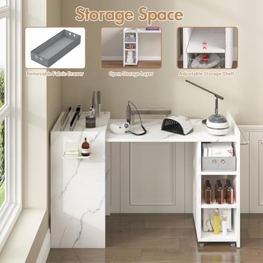 โต๊ะทำเล็บติดผนังแบบพับได้ โต๊ - Tech Office Wall บทวิจารณ์และราคา