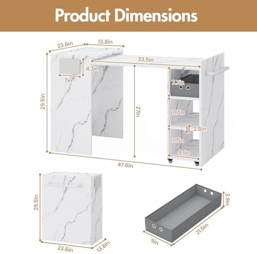 โต๊ะทำเล็บติดผนังแบบพับได้ โต๊ - Tech Office Wall บทวิจารณ์และราคา