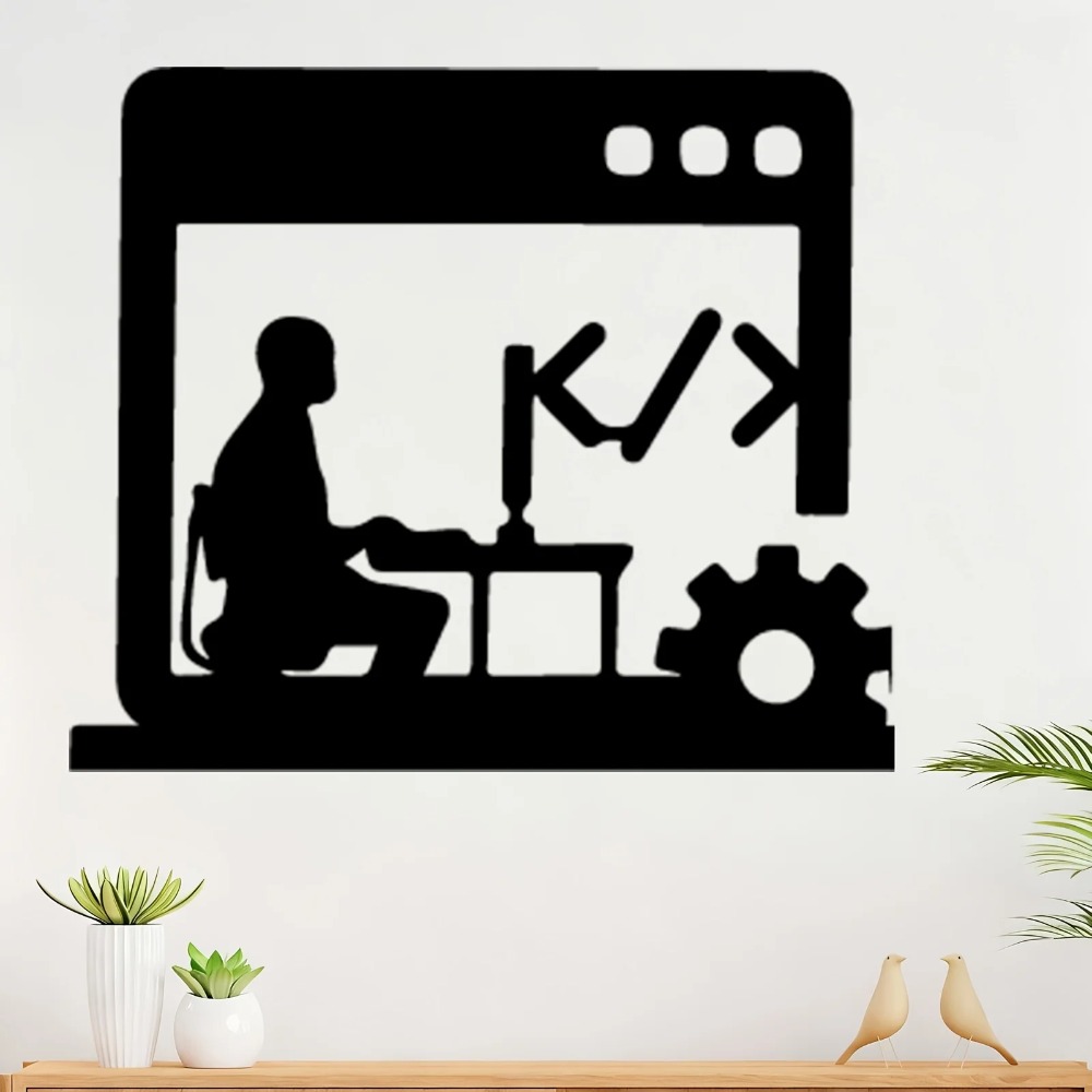 งานศิลปะติดผนังโลหะรูปทรงโค้ดเ - Tech Office Wall บทวิจารณ์และราคา