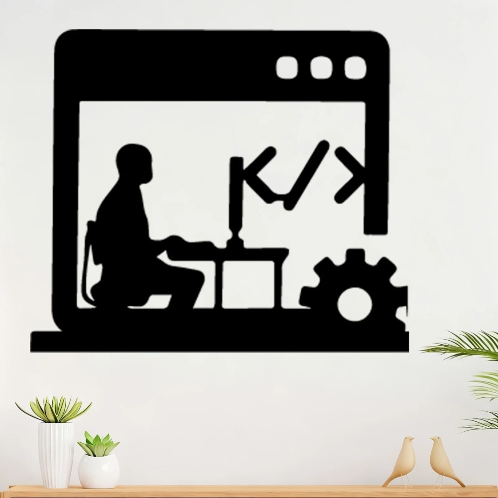งานศิลปะติดผนังโลหะรูปทรงโค้ดเ - Tech Office Wall บทวิจารณ์และราคา