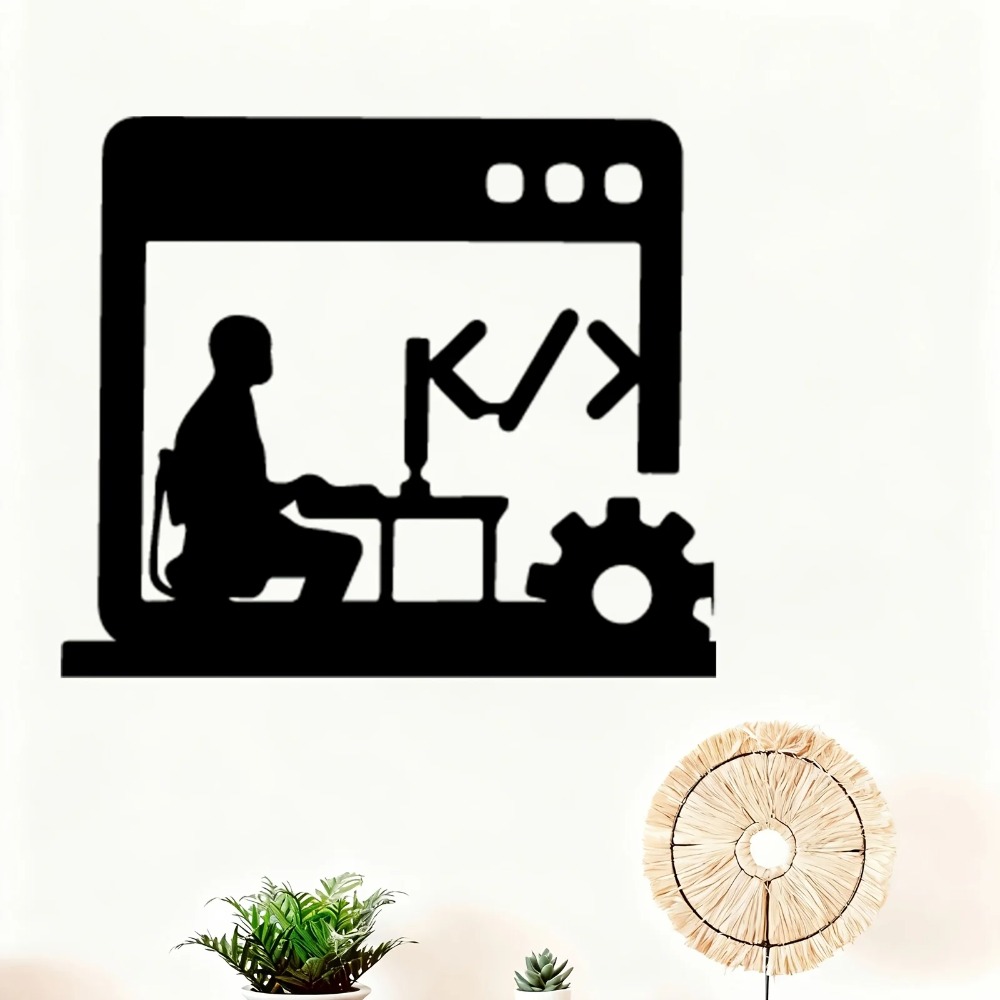 งานศิลปะติดผนังโลหะรูปทรงโค้ดเ - Tech Office Wall บทวิจารณ์และราคา