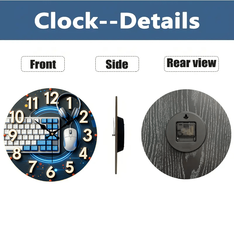 นาฬิกาแขวนผนังไม้สไตล์เทค 2D แ - Tech Office Wall บทวิจารณ์และราคา