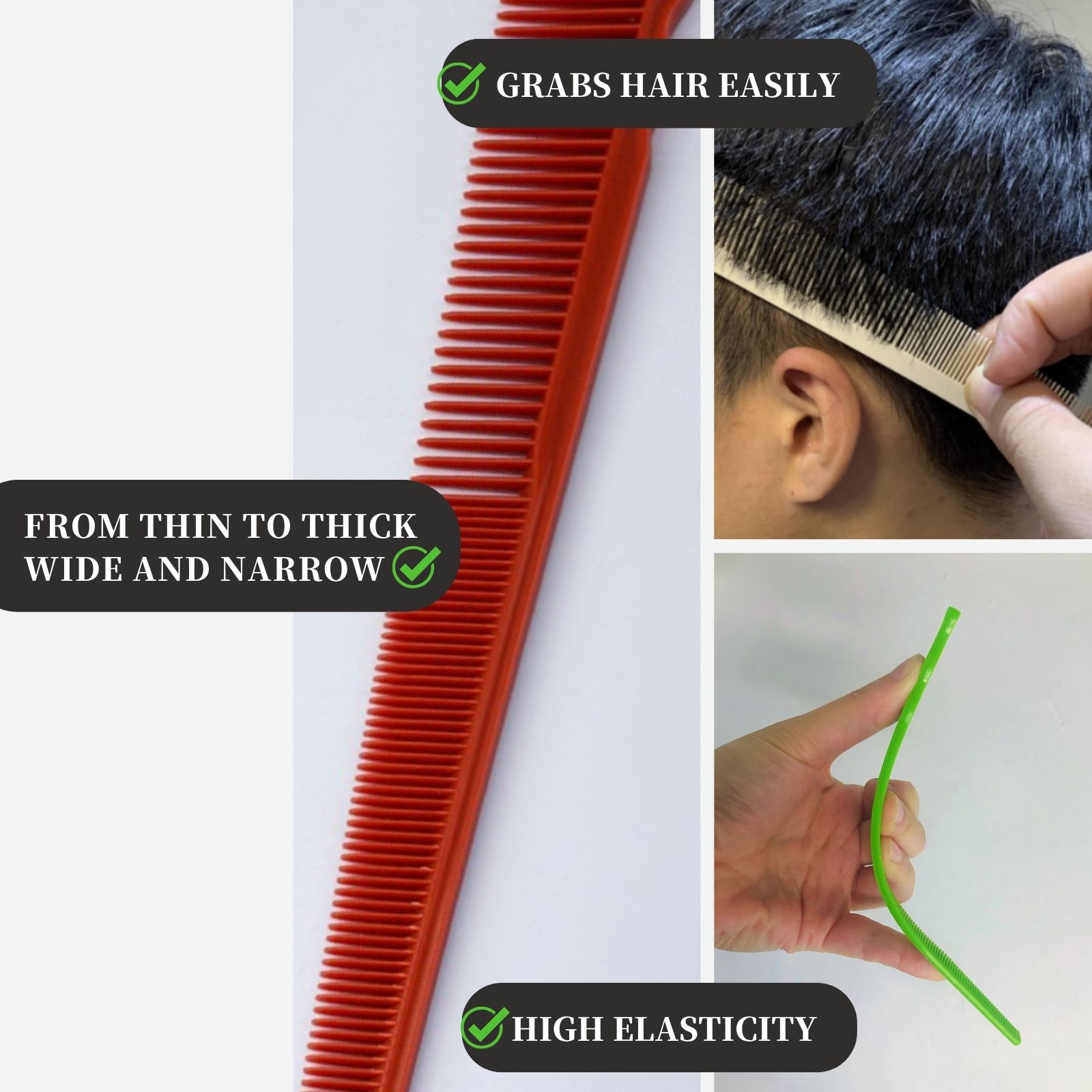 หวีตัดผมทรงโค้ง 1/4/5 ชิ้น สำห - Binding Machine Comb บทวิจารณ์และราคา