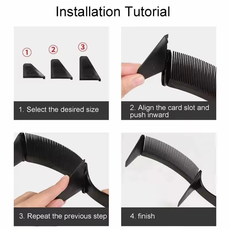 หวีตัดผมทรงแบนแบบโค้ง หวีโค้งส - Binding Machine Comb บทวิจารณ์และราคา