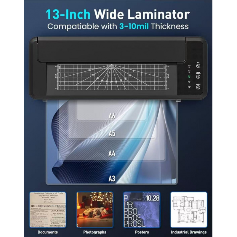 เครื่องเคลือบบัตรอัตโนมัติ sl6 - Laminator A3 Hot บทวิจารณ์และราคา