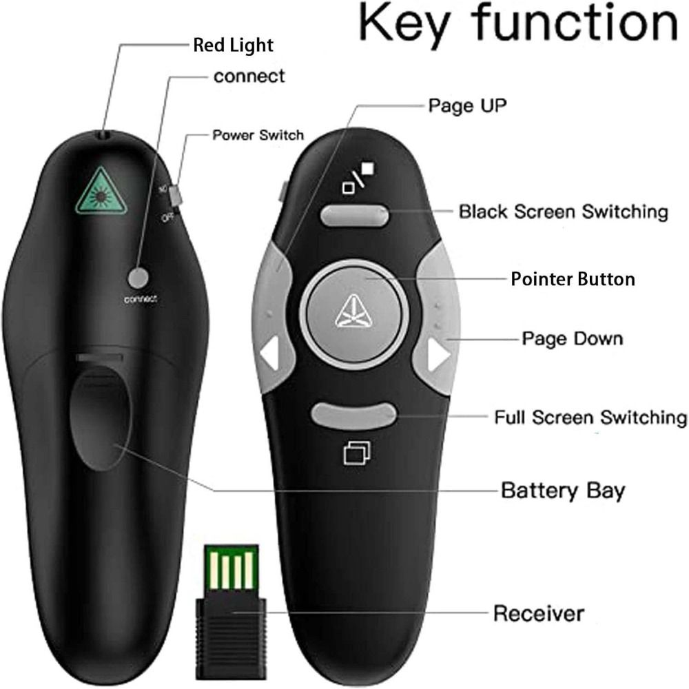 รีโมทควบคุมพาวเวอร์พอยต์แบบอิน - Presentation Remote Laser บทวิจารณ์และราคา