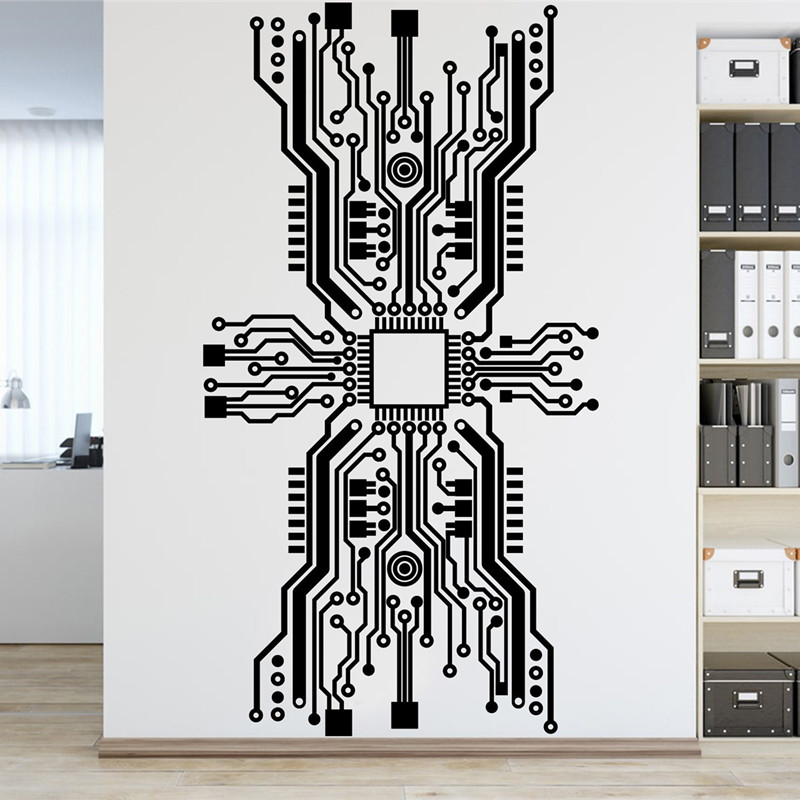 ชิปวงจรสติกเกอร์ติดผนังเทคโนโล - Tech Office Wall บทวิจารณ์และราคา